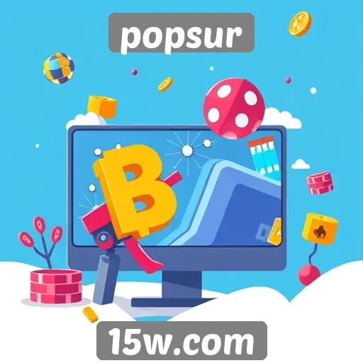 Tendências de design visual no site de jogos Popsur